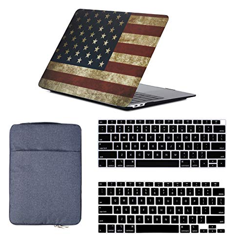 Best Quality 🔥 iZi Way for MacBook Air 13 Inch Case 2020 2019 2018 Release M1 A2337 A2179 A1932 Case + Bag 3 in 1 Bundle, US Flag Case with Blue Denim Water Repellent Carrying Sleeve Bag, Black Keyboard Cover Promo 40% OFF iZi Way for MacBook Air 13 Inch Case 2020 2019 2018 Release M1 A2337 A2179 A1932 Case + Bag 3 in 1 Bundle, US Flag Case with Blue Denim Water Repellent Carrying Sleeve Bag, Black Keyboard Cover
