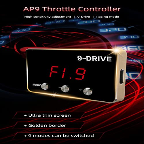Wonvon Throttle Response Controller 9 Drive 9-Mode Universal Electronic Throttle Controller For Dodge Ram Ford Honda Chevrolet (Red) #TOP4