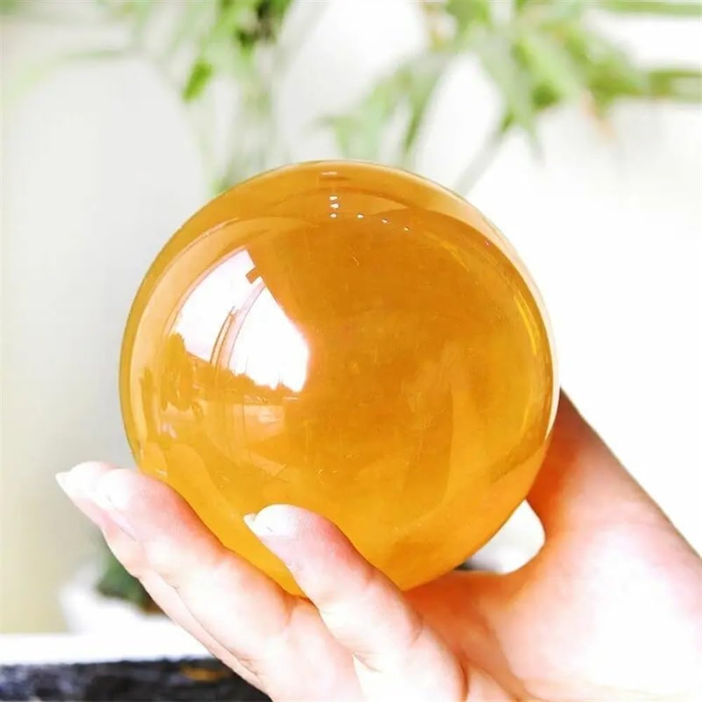 Citrine Calcite Quartz Crystal Ball Decorative Ornaments (Size : 650-700g) Gemstone Stone