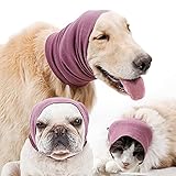 Calming Dog Ears Cover for Noise Reduce, Pet Hood Earmuffs for Anxiety Relief Grooming Bathing Blowi