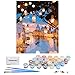 TONZOM Kit di Dipingere con i Numeri, Pittura a Olio Fai da Te per Bambini Adulti Principianti, Venezia Notturna 16x20 Pollici Tela Senza Cornice