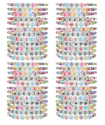 Friendship Bracelets for Women Colorful Heishi Clay Beaded Stretch Bff Bracelet Boho Stackable Bracelets Preppy Jewelry Party Favors