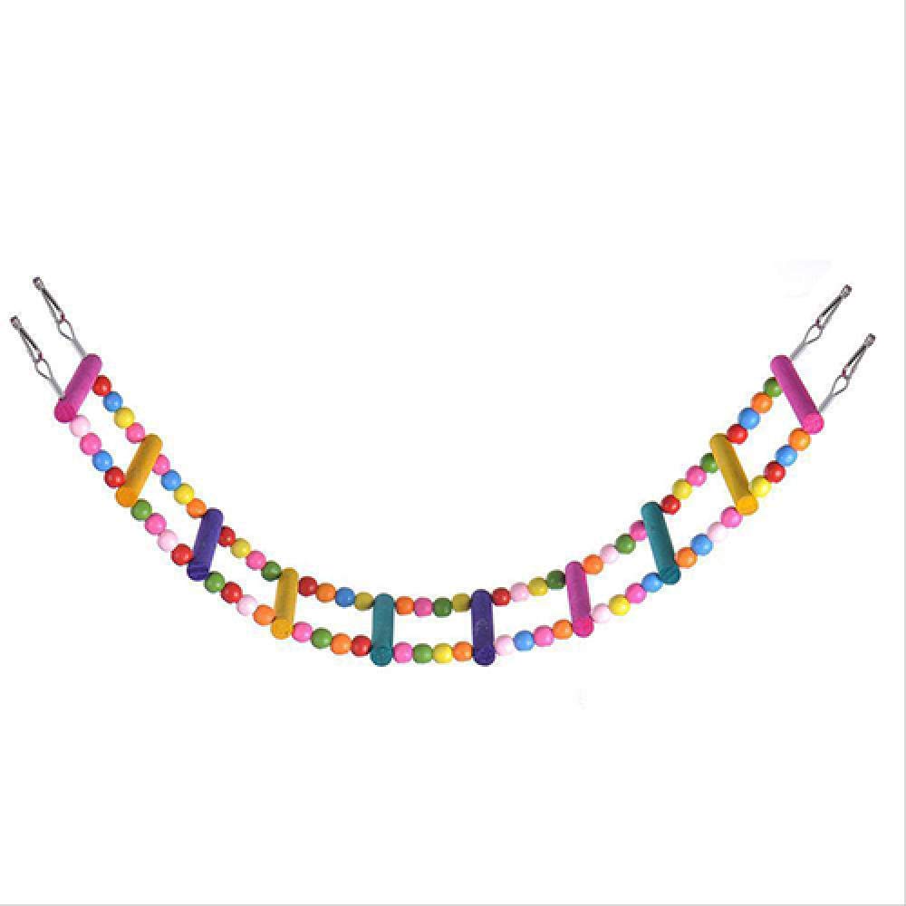 Leitern Für Vogelkäfige 3St Set Multicolor Ladder Bridge Wellensittich Papagei Klettern Biss Spielzeug Sittich Schaukel Vogel Spielzeug Vogelbedarf 2set