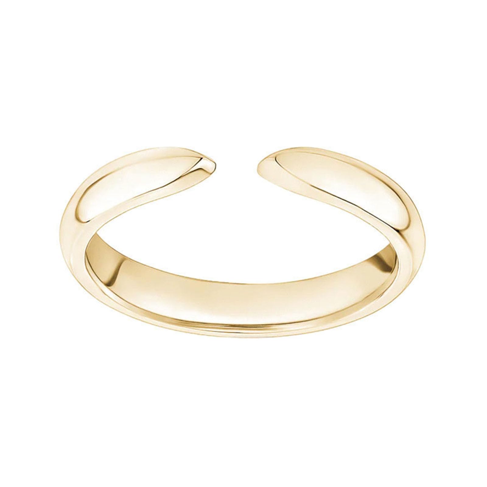 Anillo de compromiso de oro amarillo de 9 K/14 K, anillo ajustable para parejas para mujer