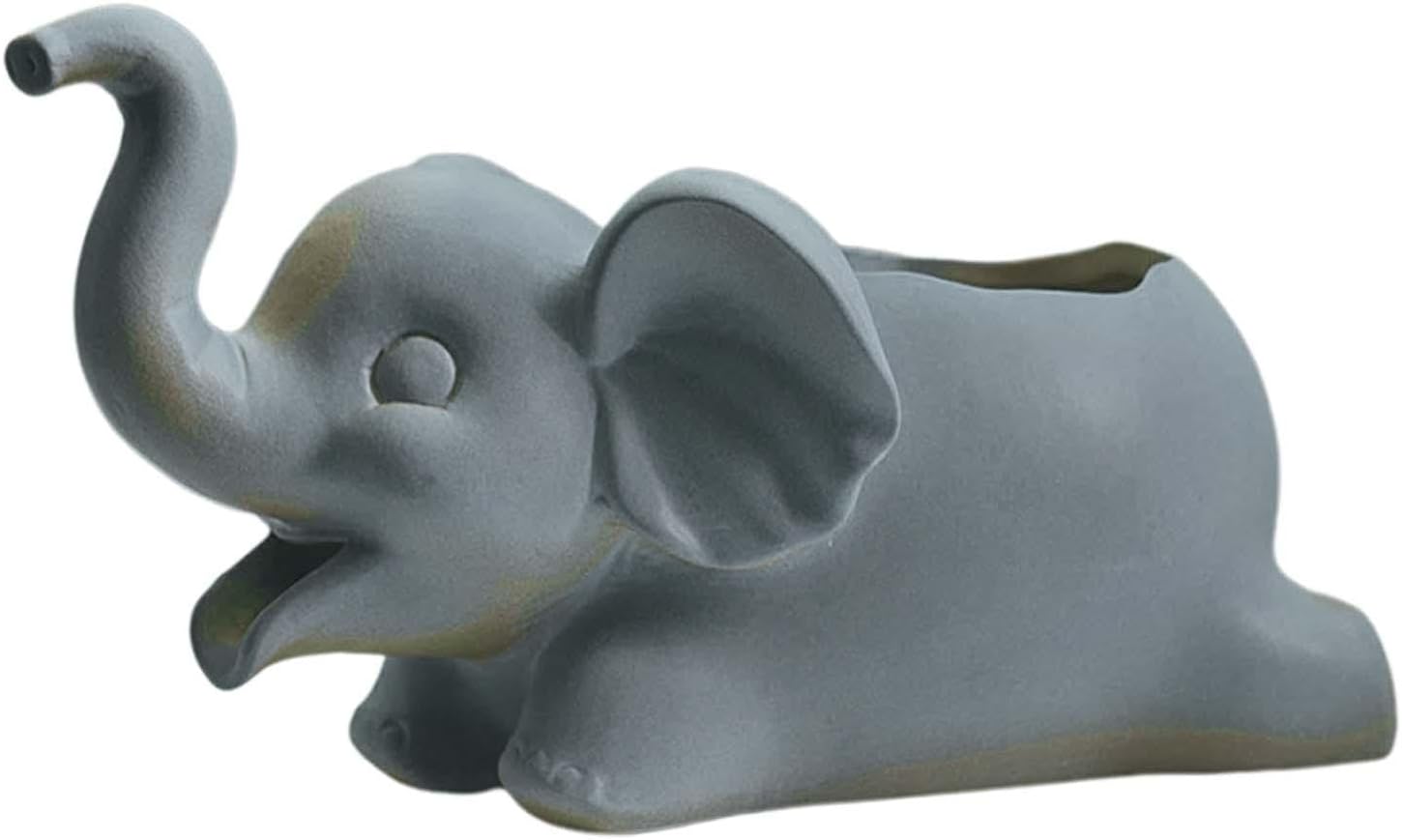 Gralara Fish Tank Decoration Elephant Statue Running Water Ornament Ceramic Hydroponic Filter Aquarium Decor for Bedroom