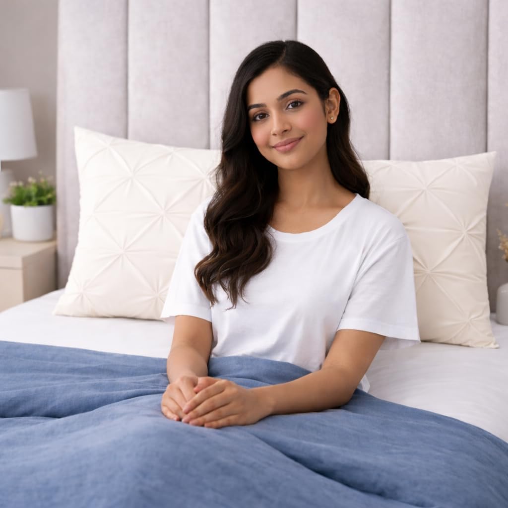 COTTON STICH Queen Pillow Shams Set of 2, 20x30, Ivory, Pinch Pleated, Zipper Closure, 100% Egyptian Cotton, 600 TC Decorative Pillow Covers - Image 5