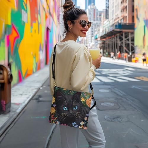 Image of HUGS IDEA Boho Bags for Women Leather Handbag Shoulder Bucket Crossbody Purse