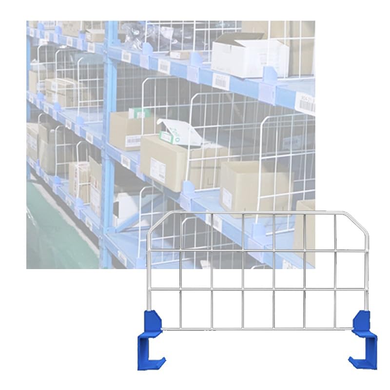 Separador Estantes, Metal Hierro Rejilla Divisoria, Ajustable Divisor Armarios para Almacén Tienda Ropa(Buckle 6cm,100x35cm)