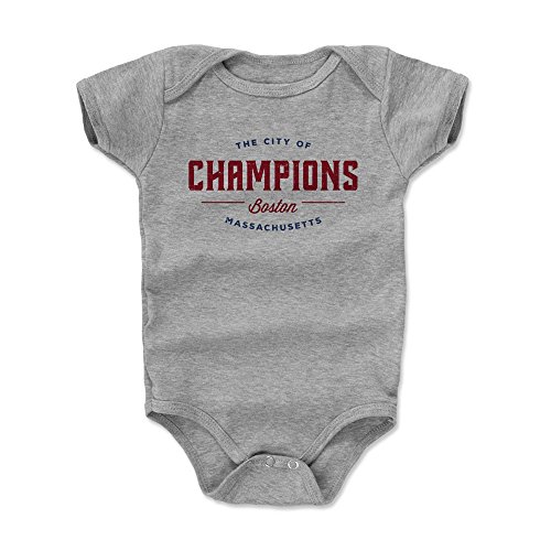 500 LEVEL Boston Baby Infant One Piece Bodysuit (3-6 Months, Heather Gray) - Boston Massachusetts City of Champions