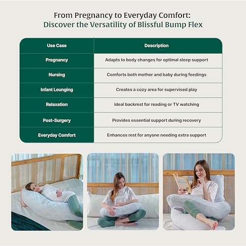 Image of The White Willow Pregnancy Pillow for Pregnant Women-Maternity Pillow for Pregnancy Sleeping-Gift for Pregnant Women-Long Pillow-Side Body Pillow-Shredded Memory Foam & Micro Fiber-60 Lx9 W-Blue