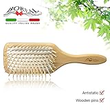 neumático Cepillo cabello modelo gigante, antiestático y neumático. Madera natural.