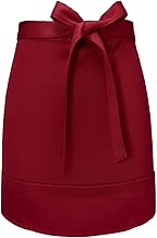 Waist Apron with Pockets for Men Women, Front Tie Waiter Apron, Short Half Apron, Waiter's Apron, Kitchen Apron, Cooking Apron for Kitchen, Chef, Cafe, Restaurant, Bar, Bistro