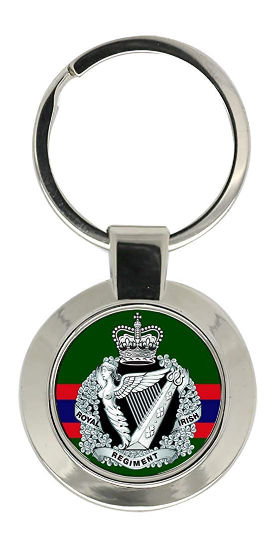 Giftshop Uk Unisex Silver Coloured Metal Royal Irish Regiment, British Army Key Ring