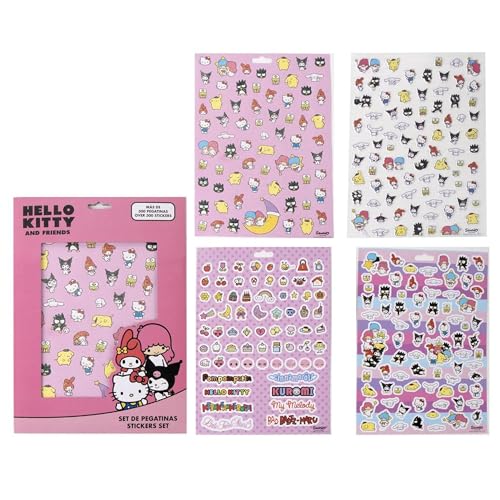 Set Papelería Coloreable Hello Kitty Caja Rotuladores y Accesorios | Kit Creativo Hello Kitty Infantil para Pintar, Decorar y Organizar Material Escolar