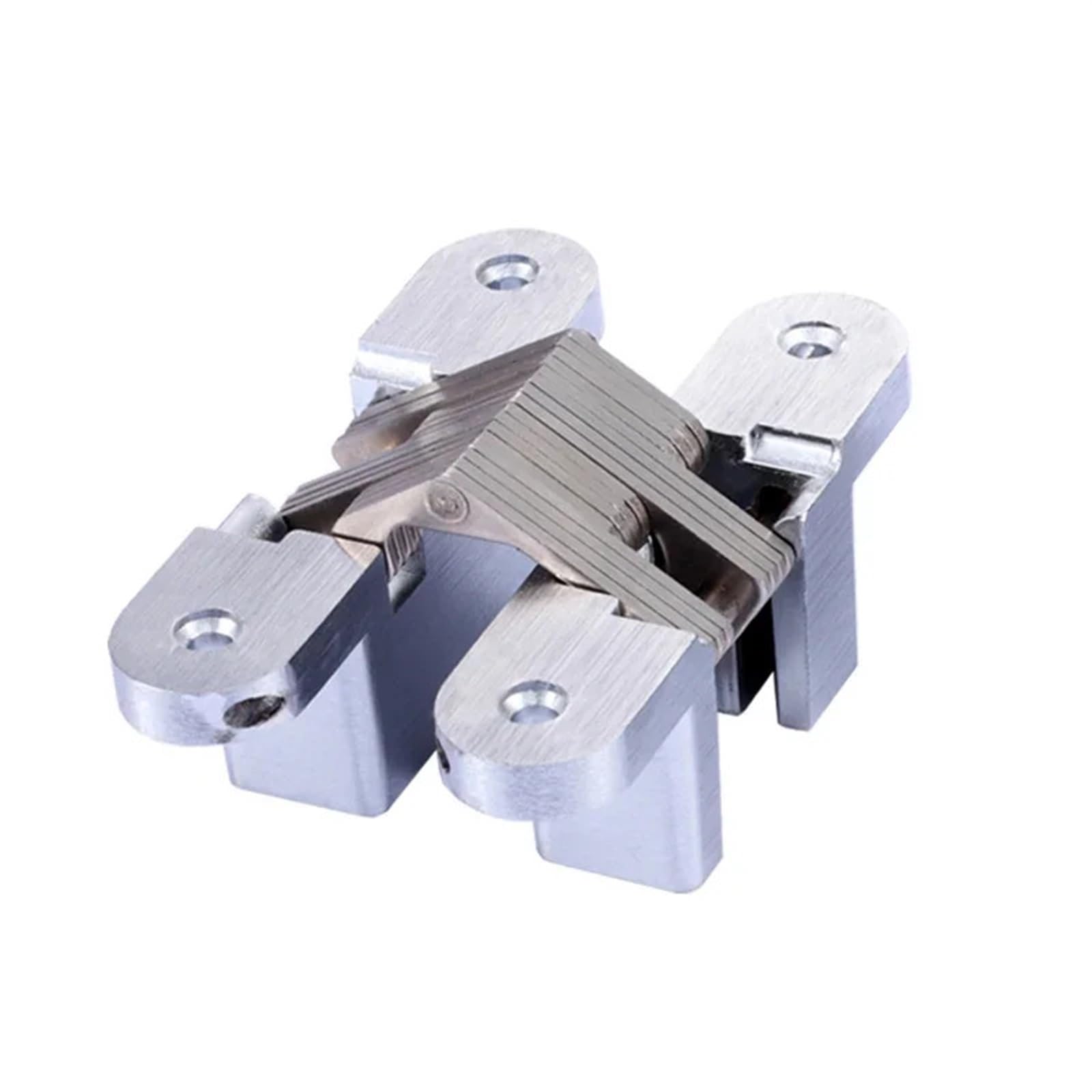 Door Hinges Stainless Steel Hidden Hinges 10kg Heavy-Loading 13 * 45mm Built-in Concealed Folding Door Hinge Furniture Hardware DIY for Bathroom