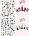 Valentine's Day Nail Stickers 3D Heart Nail Decals Valentine Nail Art Stickers Sexy Lips Love Kiss Angel Baby Heart Designs Nail Sticker Self-Adhesive Nail Decorations for Women Kids Girls(12 Sheets)
