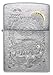 Zippo Lighter: Bison Design Engraved - Brushed Chrome 48803