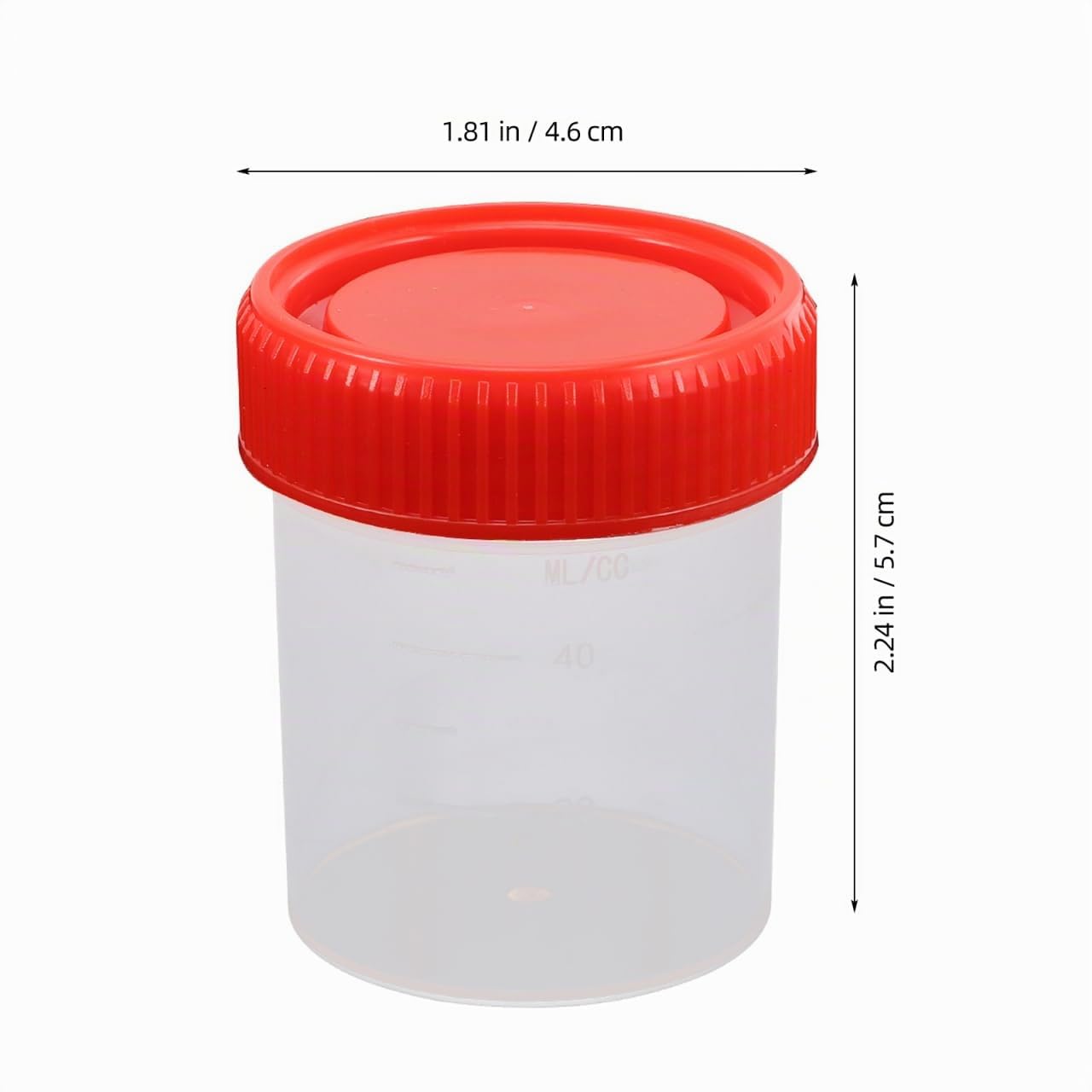 Tasses D'Urine Pour Tester Avec Bouchons À Vis Conteneurs D'Échantillons Avec Échelle Anti-Fuite 5.50 X 13.80 X 4.60 Cm Lot De 30 Pour Tests Médicaux