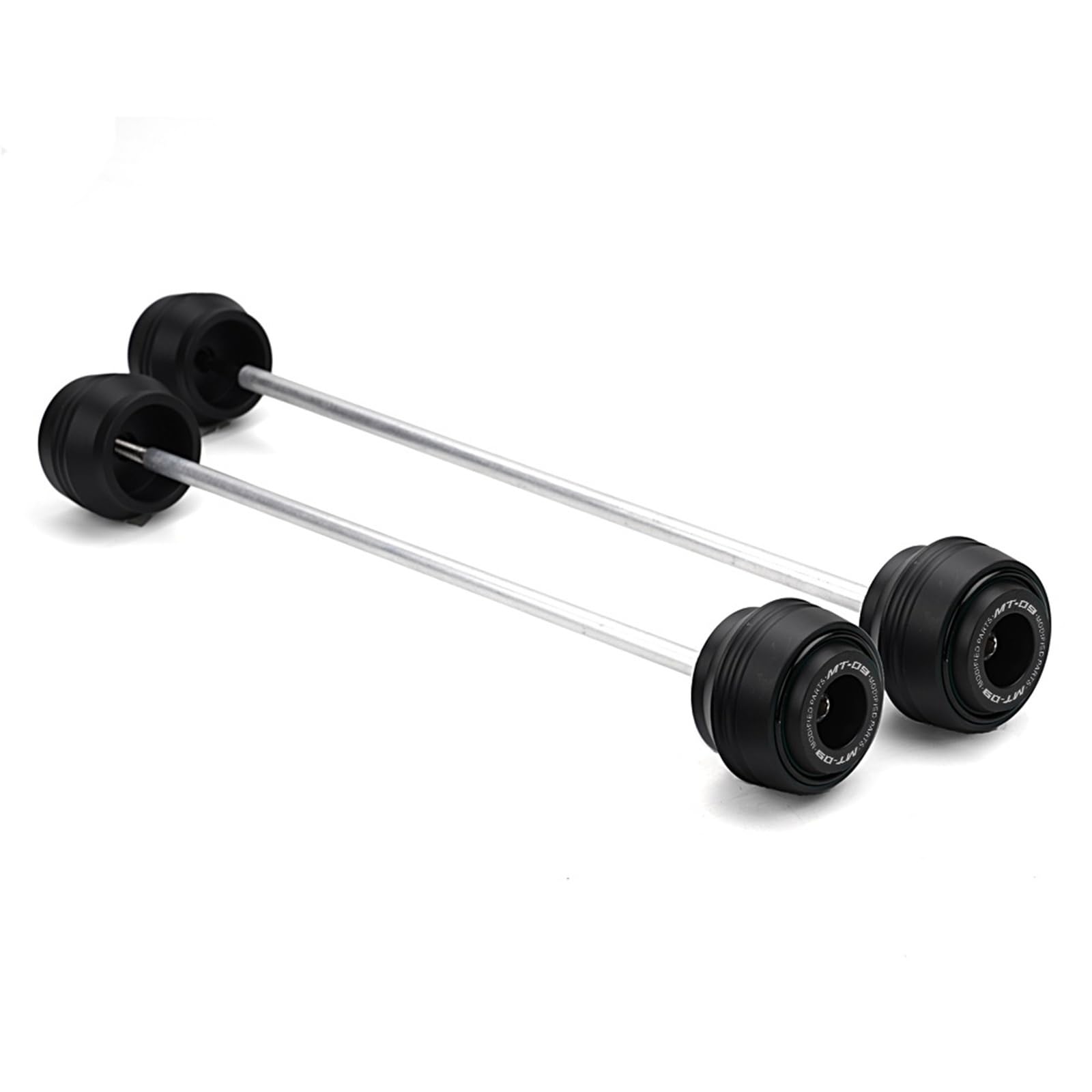 Passend for Yamaha MT-09 MT09 MT 09 SP Tracer 9 900 GT Motorradzubehör Vorderrad Hinterrad Gabel Achse Gabel Sturzpad Schutzpolster(Front and Rear-Black)