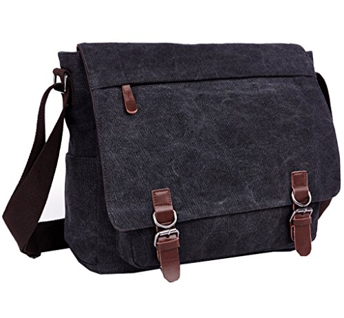 SUPA MODERN Mens Messenger Bag Canvas Shoulder Bag Casual Daypacks College Bag Laptop Bag Schoolbag Bookbag Canvas Briefcase Crossbody Bag