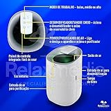 Desumidificador Purificador AR filtro HEPA Bivolt Relaxmedic glide