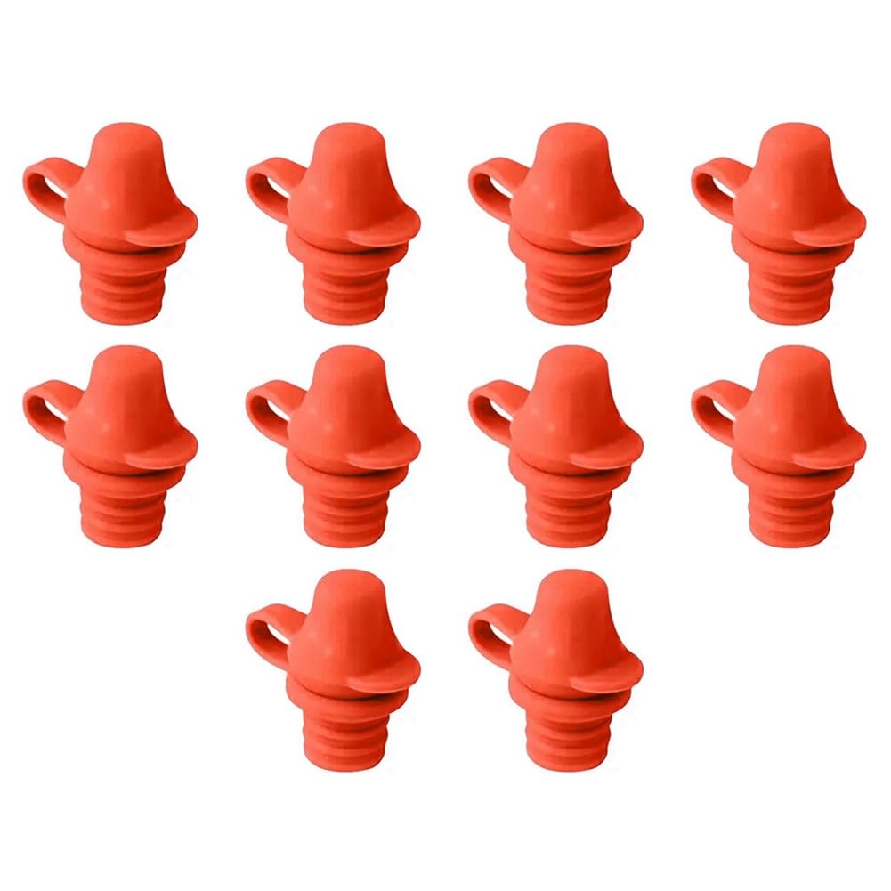Littimoon 10pcs Portable No Spill Silicone Bottle Topper Spout Adapter with Water Leak Proof Topper Spout