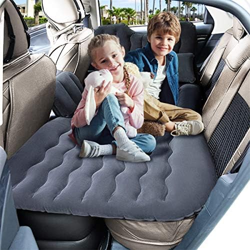ZONETECH Car Inflatable Air Mattress Back Seat Pump Kit - Vacation Camping-Sleep Inflatable Air Mattress with 2 Air Pillows Car SUV Universal Fit
