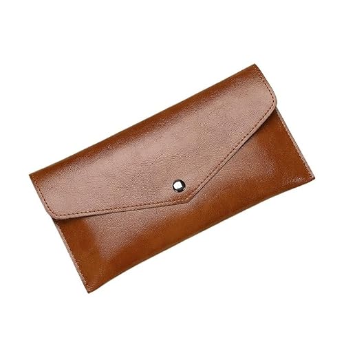 [HNJUBVG] ���X�N�I�A Pu Women's Long Wallet Simple Portable Zipper Handbag(Brown)