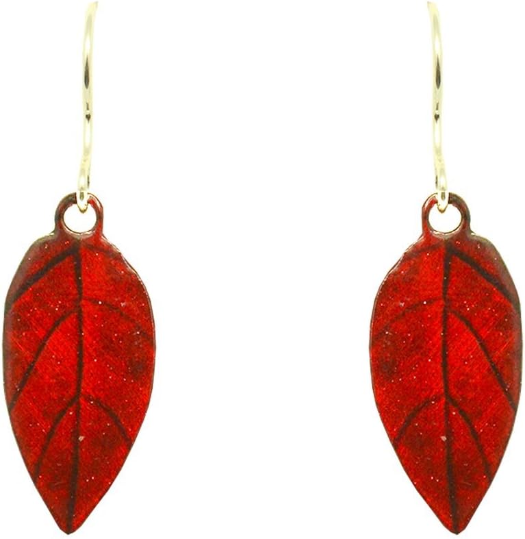 Burnt Birch Earrings by d'ears Non-Tarnish Sterling Silver French Hook Ear Wire