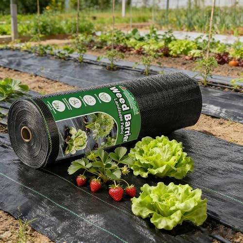 Best Breathable Landscape Fabric: Amagabeli 5.8oz 4ft x 100ft Weed Barrier Landscape Fabric