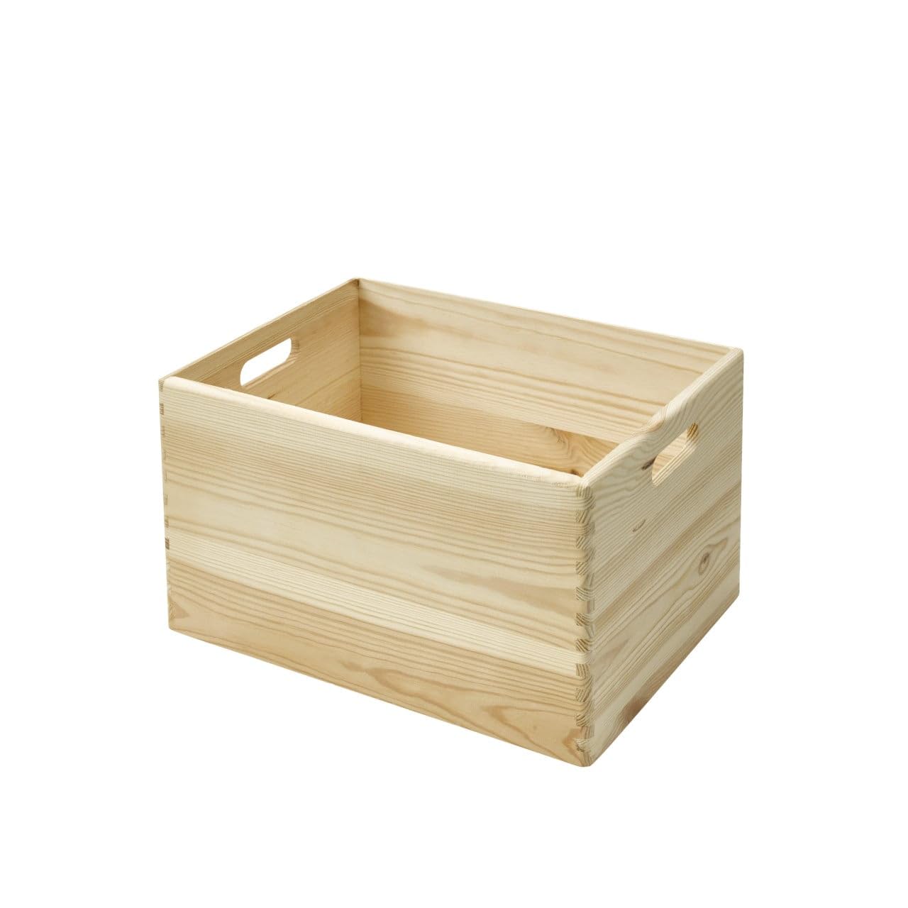Stapelbox Holz L 30x40x23 cm Holzkiste Holzbox Kiste Box Kiefer massiv Küche, Haushalt & Wohnen