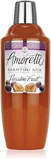 Amoretti - Premium Passion Fruit Martini Mix, 7 Servings Per Bottle (28 oz), Perfect for Cocktails, Alcoholic Beverages, Mocktails, Martinis, Made with Real Fruit, Gluten Free, Vegan, Kosher