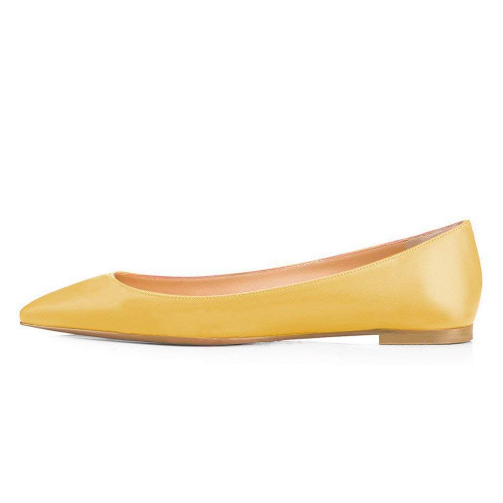 Amarantos Women Fashion Ballet Flats Pointed Toe Slip on Daily Dress Shoes Size 2.5-11 UK