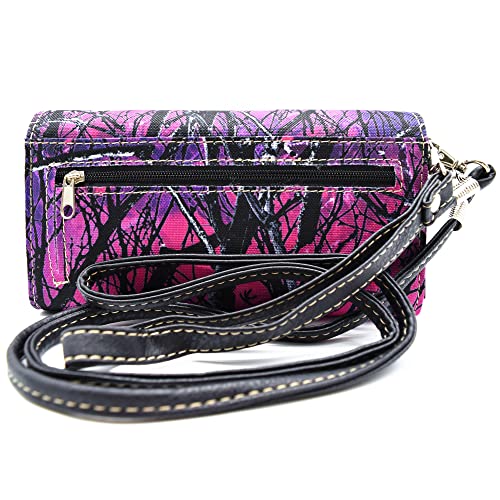 Western Camouflage Cross Wings Country Purse Single Shoulder Bags Clutch Women Blocking Wristlet Wallet2