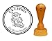 Produktbild EX LIBRIS EXLIBRIS Stempel « lesende EULE » Durchmesser ca. Ø 40 mm - mit persönlichem Wunschnamen und Motiv