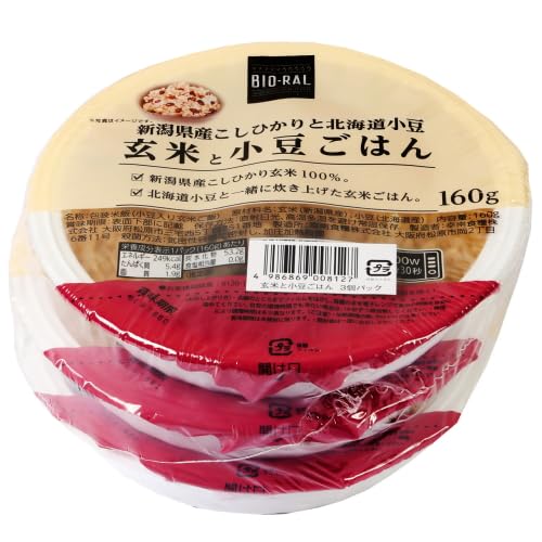 ビオラル 新潟県産こしひかりと北海道小豆 玄米と小豆ごはん 160g×3Pのサムネイル