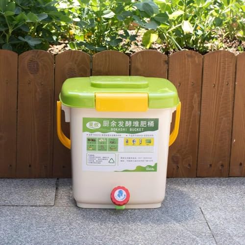 Image of Enakshi Bokashi Compost Bin Odorless Fermentation Pail Odor Control Indoor Composter for Environmentally Conscious People, Gardeners, Indoors, Balcony, Garden 9L Bucket Only