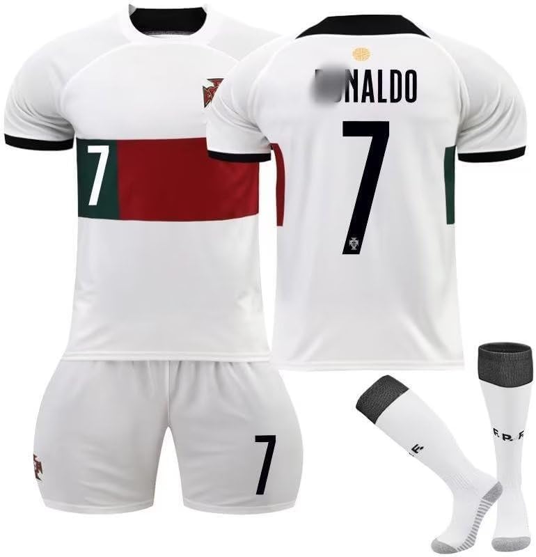Mdreams2022 World Champion Portugal away Football Kit #7 CR Football Jersey Shirts Soccer Jerseys Set Soccer protective clothing Sport