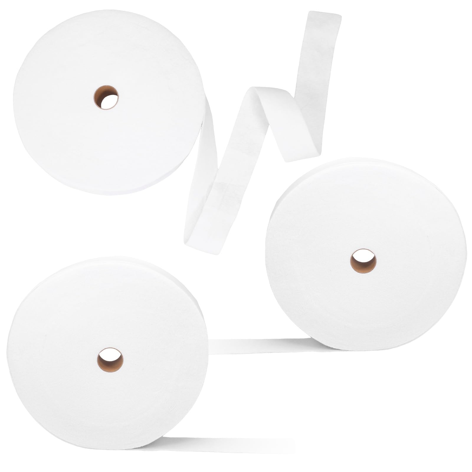 3 rolki Jelly Roll Batting paski do dywanów, 5,7 cm x 45 m, biały materiał tapicerski, tłoczone paski pikowane, łącznie 135 m, miękkie paski do pakowania zabawek pluszowych