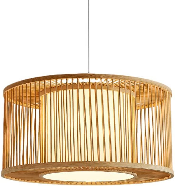 Lustre en bambou d'exception pour îlot de cuisine, suspension artisanale au tressage géométrique