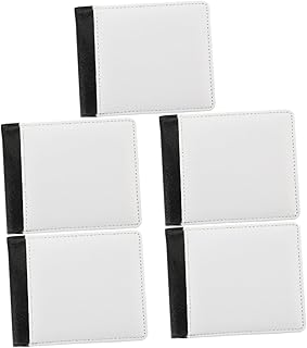 SEWACC 5 Peças Carteira De Transferência De Calor Carteira Masculina Bolsa De Couro Carteira Para Homem Prensa Térmica Carteira Em Branco DIY Carteiras Pu Sublimação Carteira Em Branco