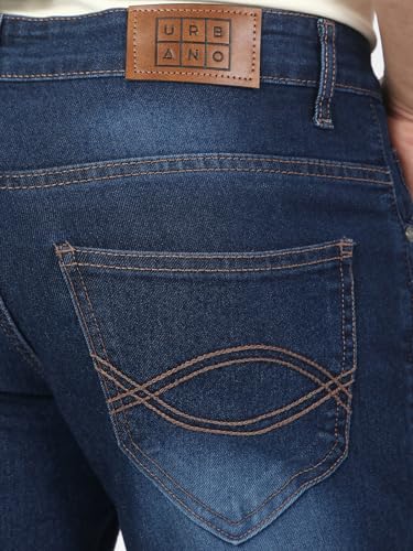 Image of Urbano Fashion Men's Stretch Fit Mid Rise Washed Bootcut Jeans Stretchable