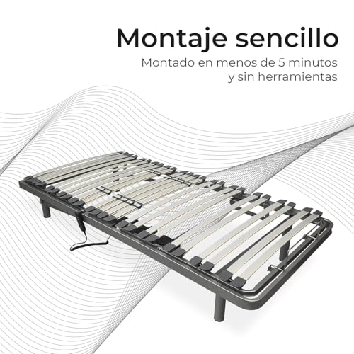 Miniatura 2 de Somnia Descanso - Cama Articulada Eléctrica Ergoflex, 5 Planos, Bastidor Reforzado, Fiable Y Silenciosa, Motor Alemán, 105 X 190