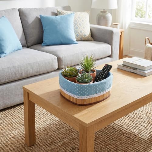 Cesta organizadora triangular decorativa para almacenamiento estético en el closet y baño 5