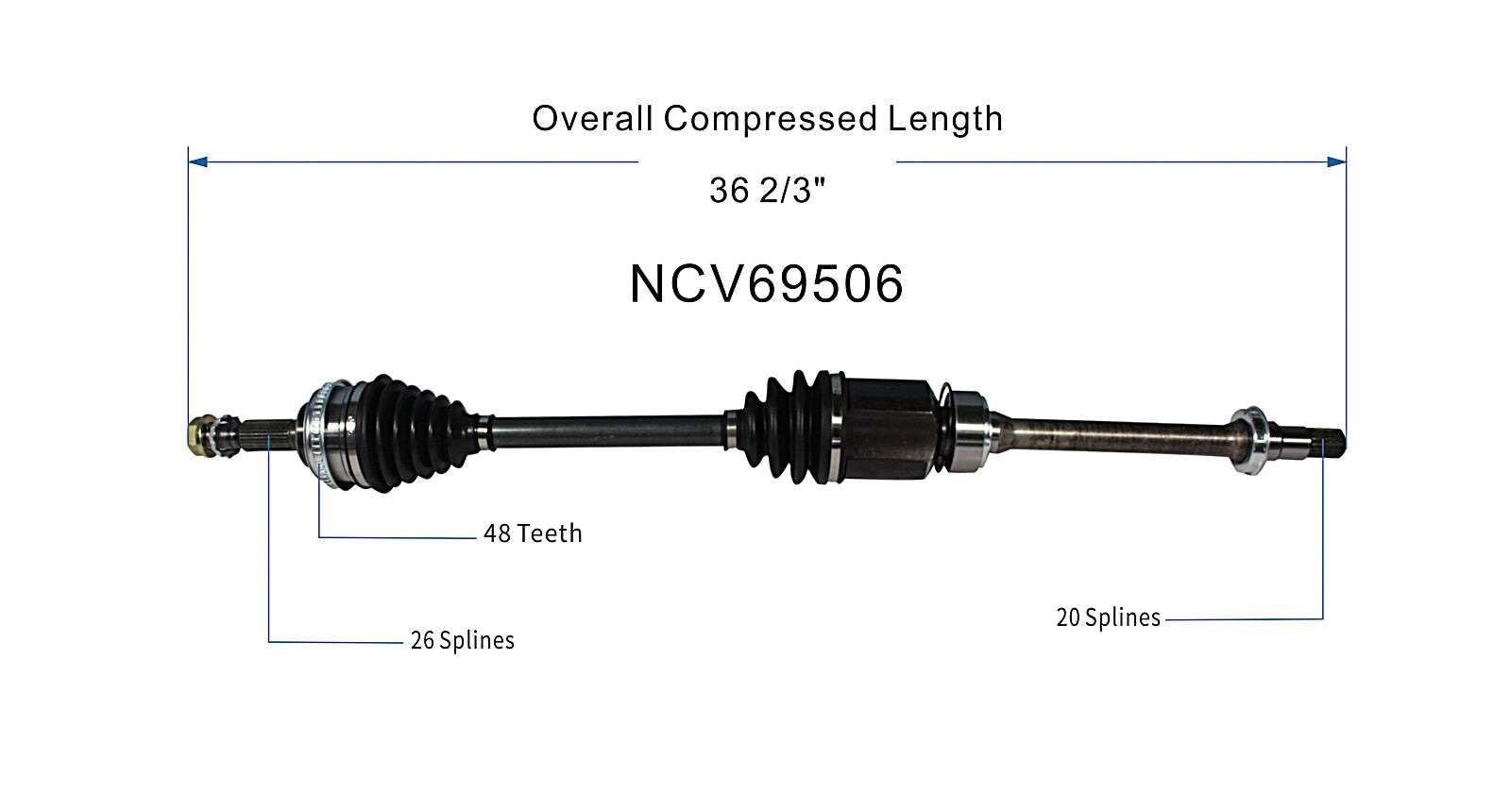 Amazon.com: GSP NCV69506 CV Axle Shaft Assembly - Right Front