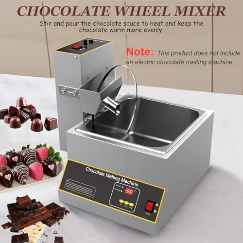 TXGJWRA Chocolate Melter Mixing Machine, Electric Tempering Maker and Depositing Mixer, Stainless Steel Construction, Ideal for Homemade Hot Cocoa and Candy Making,220v - 2