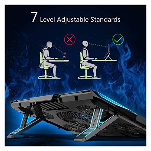 Base Refrigerante para Laptop con 5 Ventiladores Ajustables miniatura 6