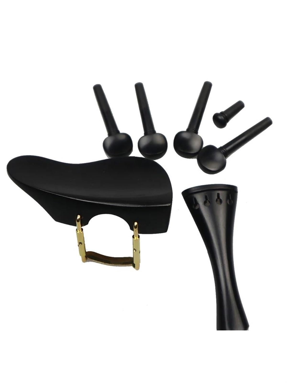 Piezas De Violín 1 Juego De Accesorios Para Violín 4/4 Con Patrones Tallados Clavijas De Afinación Cordal Clavijas De Extremo Soporte Para Barbilla