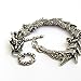 Ovalbuy Silver-Tone Alloy Metal Dragon Bracelet