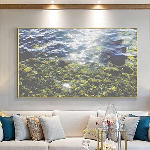 Toile murale lac de montagne haute définition 60x120cm affiche nature premium